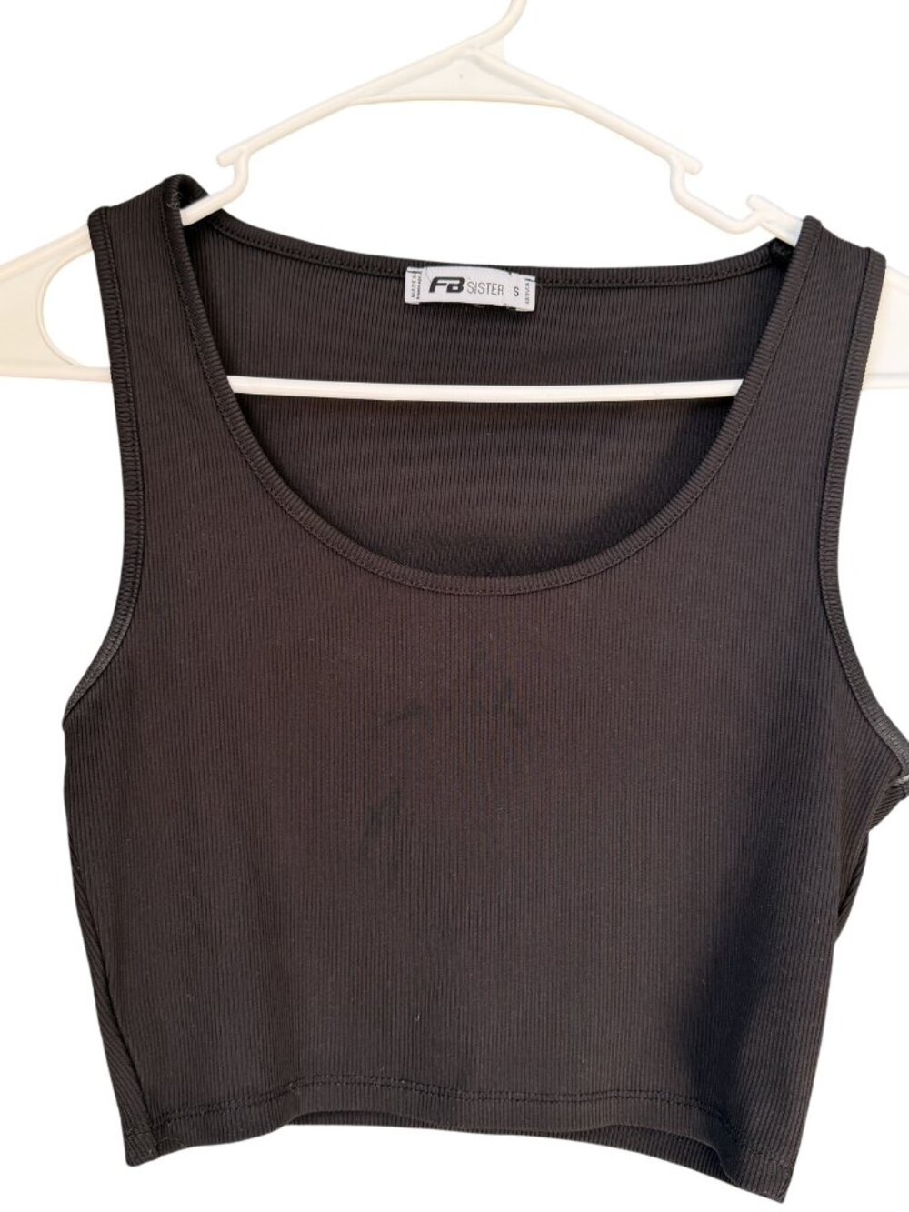 forever 21 cropped ribbed tank top